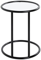 HAKU Möbel Beistelltisch rund Sicherheitsglas schwarz 45,0 x 45,0 x 55,0 cm, 1 St.