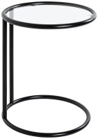 HAKU Möbel Beistelltisch rund Sicherheitsglas schwarz 45,0 x 45,0 x 55,0 cm, 1 St.