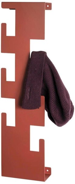 HAKU Möbel Wandgarderobe 47406 rot Metall 6 Haken 15,0 x 60,0 cm, 1 St.