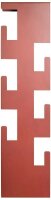 HAKU Möbel Wandgarderobe 47406 rot Metall 6 Haken 15,0 x 60,0 cm, 1 St.