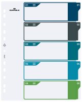DURABLE Ordnerregister DIN A4 Überbreite 1-5 farbig...