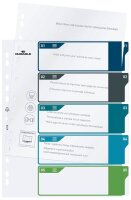 DURABLE Ordnerregister DIN A4 Überbreite 1-5 farbig 5-teilig, 1 Satz
