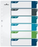 DURABLE Ordnerregister DIN A4 Überbreite 1-6 farbig...