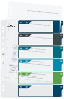 DURABLE Ordnerregister DIN A4 Überbreite 1-6 farbig 6-teilig, 1 Satz