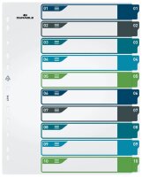 DURABLE Ordnerregister DIN A4 Überbreite 1-10 farbig...