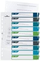 DURABLE Ordnerregister DIN A4 Überbreite 1-10 farbig 10-teilig, 1 Satz