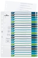 DURABLE Ordnerregister DIN A4 Überbreite 1-20 farbig 20-teilig, 1 Satz