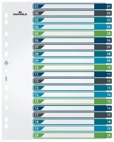 DURABLE Ordnerregister DIN A4 Überbreite 1-20 farbig 20-teilig, 1 Satz