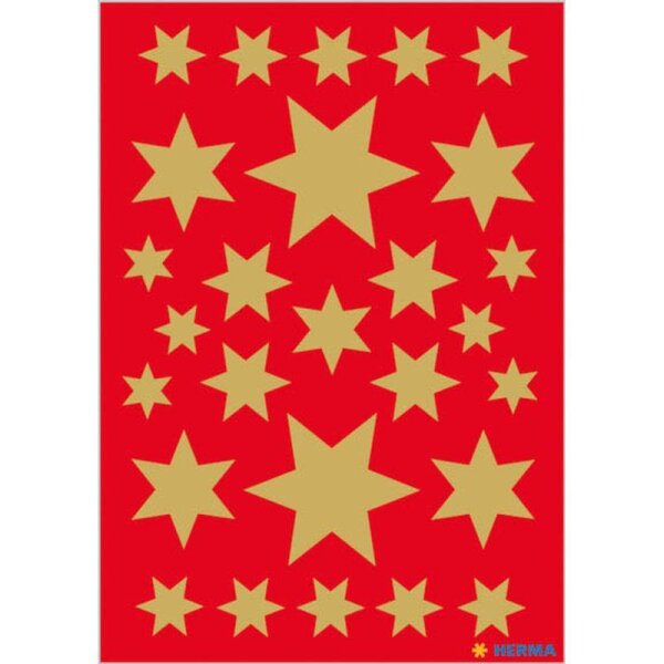 HERMA Aufkleber 3927 Sterne, gold, 81 Etiketten  ( 3927 )