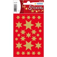 HERMA Aufkleber 3927 Sterne, gold, 81 Etiketten  ( 3927 )