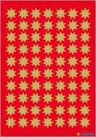 HERMA Aufkleber 3933 Sterne, gold, 210 Etiketten  ( 3933 )