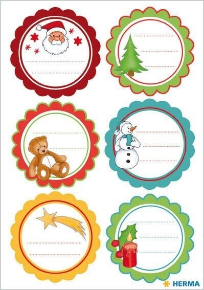 HERMA Aufkleber 15258 Geschenksticker Weihnachtsgrüße, 12 Etiketten
