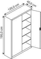 CP Stahlschrank C 2000 Acurado 9460-000 S10680 anthrazit...
