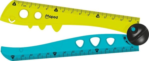 maped Lineal Croc Croc 15,0 / 30,0 cm, grün-türkis