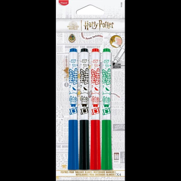 maped Harry Potter Whiteboard-Marker-Set farbsortiert 1,5 mm, 4 St.