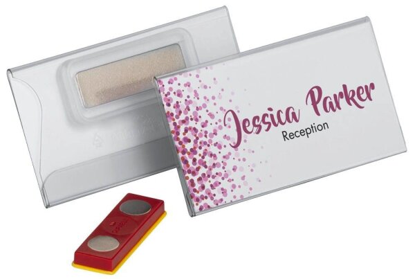 DURABLE Namensschilder mit Magnet 7,5 x 4,0 cm, 25 St.