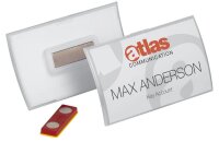 DURABLE CLICK FOLD Namensschilder mit Magnet 9,0 x 5,4...