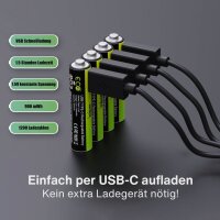 VERICO USB-Akkus mit Ladekabel LoopEnergy AAA900 Li-Ion Micro AAA 600 mAh, 4 St.