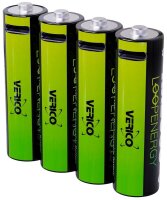 VERICO USB-Akkus mit Ladekabel LoopEnergy AA2550 Li-Ion Mignon AA 1700 mAh, 4 St.