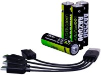 VERICO USB-Akkus mit Ladekabel LoopEnergy AA2550 Li-Ion Mignon AA 1700 mAh, 4 St.