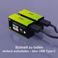 VERICO USB-Akkus mit Ladekabel LoopEnergy PP3 9V Li-Ion E-Block 500 mAh, 2 St.