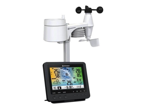 BRESSER® WLAN Farbwettercenter mit 5-in-1 Profi-Sensor  Wetterstation schwarz, 1 St.