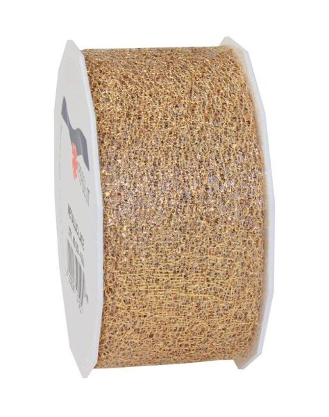 PRÄSENT Geschenkband Metallic Lace glänzend gold 40,0 mm x 20,0 m