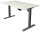 Kerkmann Move 1 elektrisch höhenverstellbarer Schreibtisch weiß rechteckig, T-Fuß-Gestell grau 140,0 x 80,0 cm