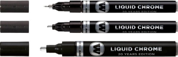 MOLOTOW LIQUID CHROME™ Acrylstifte-Set chrom 3 St.