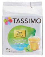 TASSIMO Tea Time Green Tea & Mint Teediscs 16 Portionen