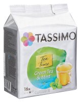 TASSIMO Tea Time Green Tea & Mint Teediscs 16 Portionen
