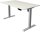 Kerkmann Move 1 elektrisch höhenverstellbarer Schreibtisch weiß rechteckig, T-Fuß-Gestell silber 140,0 x 80,0 cm