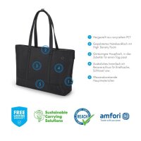 DICOTA Laptoptasche Bag Eco MOTION Kunstfaser schwarz D31977-RPET