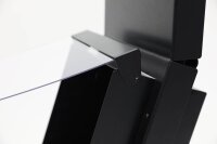 update displays Prospektständer Outdoor BLACK schwarz DIN A4 2 Fächer 33,9 x 39,4 x 125,6 cm, 1 St.