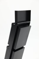 update displays Prospektständer Outdoor BLACK schwarz DIN A4 2 Fächer 33,9 x 39,4 x 125,6 cm, 1 St.