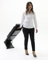 update displays Prospektständer Outdoor BLACK schwarz DIN A4 2 Fächer 33,9 x 39,4 x 125,6 cm, 1 St.