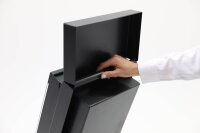update displays Prospektständer Outdoor BLACK schwarz DIN A4 2 Fächer 33,9 x 39,4 x 125,6 cm, 1 St.