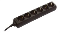 as-Schwabe 6-fach Steckdosenleiste 3,0 m schwarz  ( 11632 )