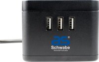 as-Schwabe QI-Wireless Ladestation 2-fach Steckdosenturm...