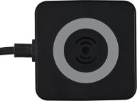 as-Schwabe QI-Wireless Ladestation 2-fach Steckdosenturm 1,5 m schwarz mit USB-Buchse