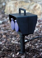 as-Schwabe Erdspieß 2-fach Gartensteckdose 2,0 m...