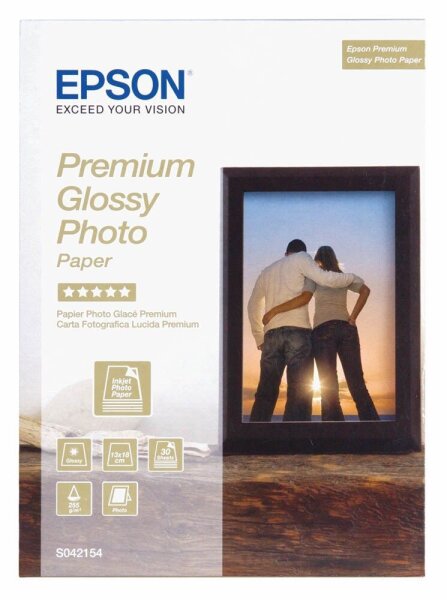 EPSON Fotopapier S042154 13,0 x 18,0 cm glänzend 255 g/qm 30 Blatt
