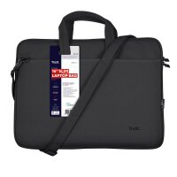 Trust Laptoptasche Bologna Slim Kunstfaser schwarz 24447...