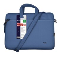 Trust Laptoptasche Bologna Slim Kunstfaser blau 24448 bis...