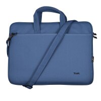 Trust Laptoptasche Bologna Slim Kunstfaser blau 24448 bis...