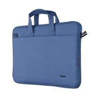 Trust Laptoptasche Bologna Slim Kunstfaser blau 24448 bis 40,6 cm (16 Zoll)