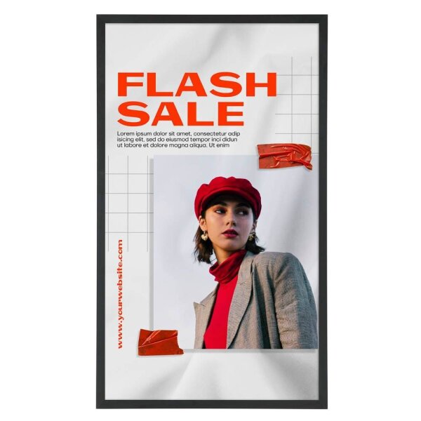 update displays  Klapprahmen HardLine Fenster schwarz 62,9 x 87,6 cm, 1 St.