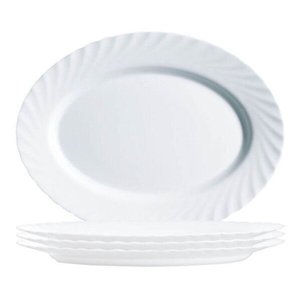 ARCOROC Servierplatten Trianon White weiß Ø 35,0 cm, 4 St.