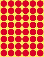 AVERY Zweckform Klebepunkte 3374 rot Ø 18,0 mm,...