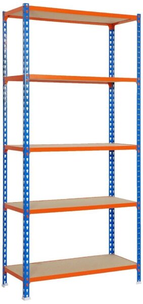 Simonrack Schwerlastregal MADERCLICK MEGAPLUS 5 8425437077579 orange, blau 120,0 x 50,0 x 200,0 cm
